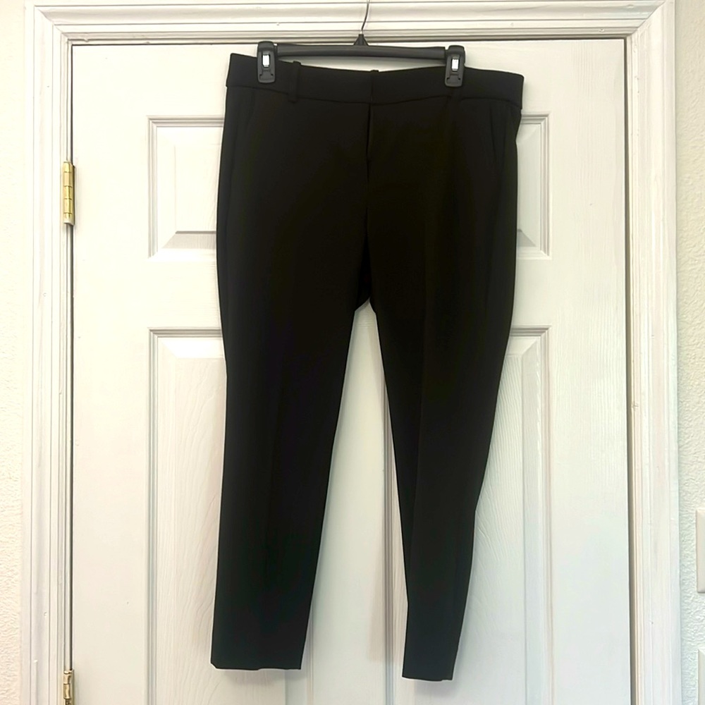J Crew size 12 petite black Cameron slim cropped pant in four-season stretch